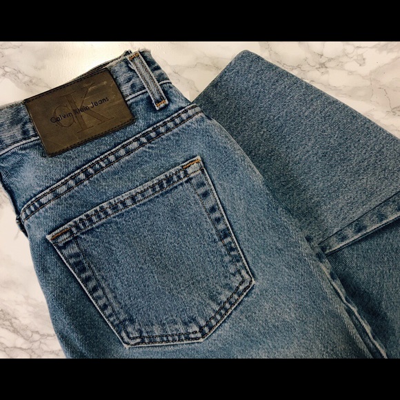 Calvin Klein Jeans Denim - Vintage Calvin Klein Mom Jeans Stone Wash
